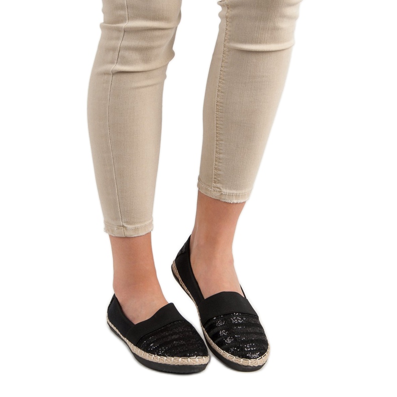 Kayla Alpercatas brilhantes preto 1