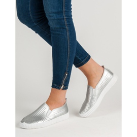 SHELOVET Slipons Openwork cinza 2