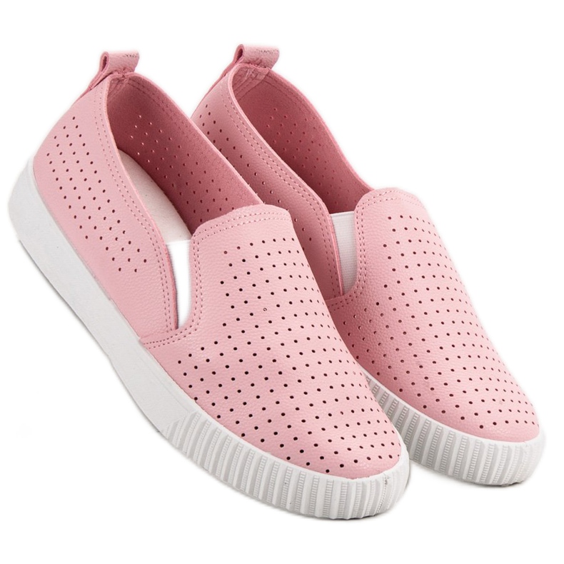 SHELOVET Slipons Openwork rosa 2