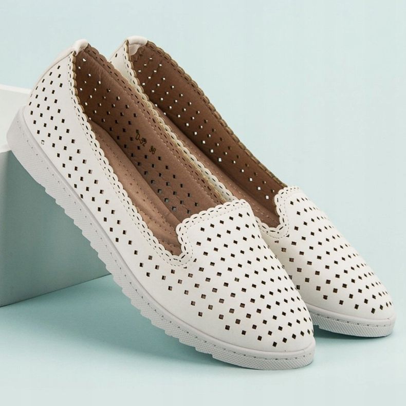 SHELOVET Senhores Openwork branco 1