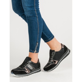 SHELOVET Calçados esportivos de amarrar preto 2