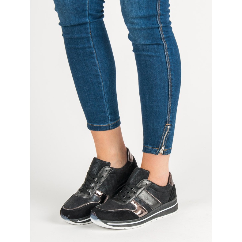 SHELOVET Calçados esportivos de amarrar preto 1