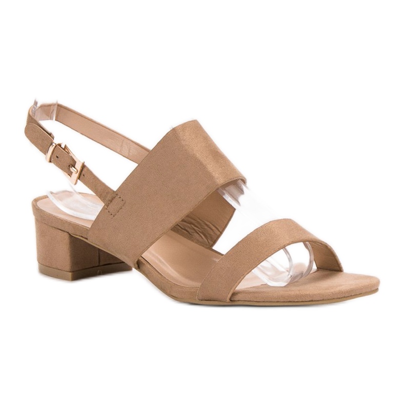 Small Swan Sandálias de salto alto confortáveis castanho 1