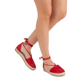 Seastar Alpercatas amarradas com cristais vermelho 2