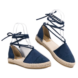 Seastar Alpercatas amarradas com cristais azul 2