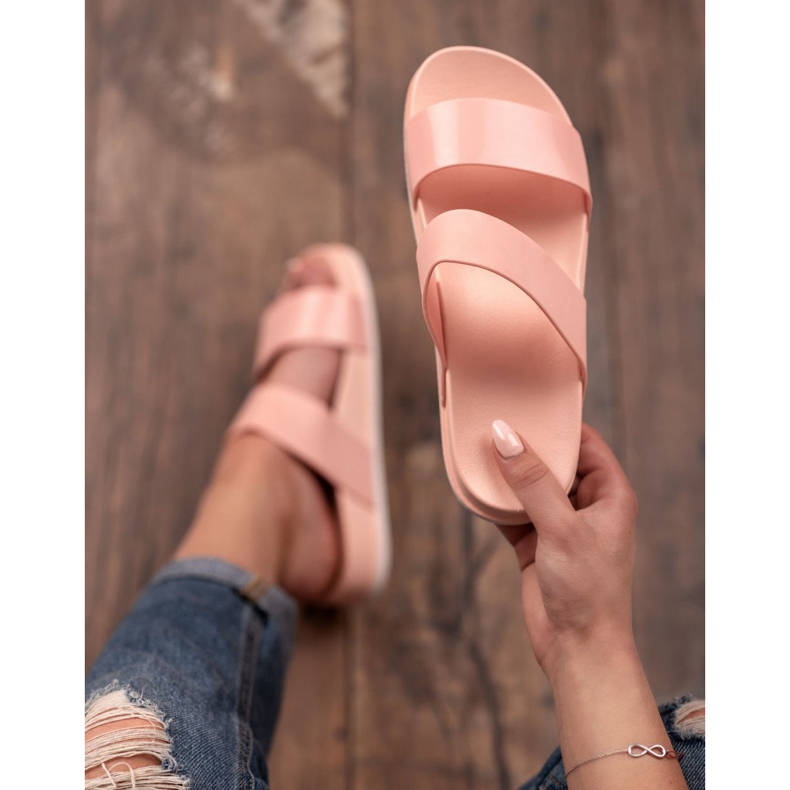 SHELOVET Chinelos confortáveis ​​cor de rosa 2