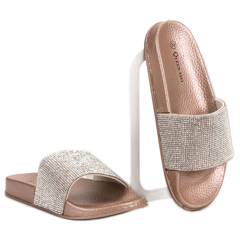 Queen Vivi Chinelos com cristais amarelo 1 Queen Vivi Chinelos com cristais amarelo 1