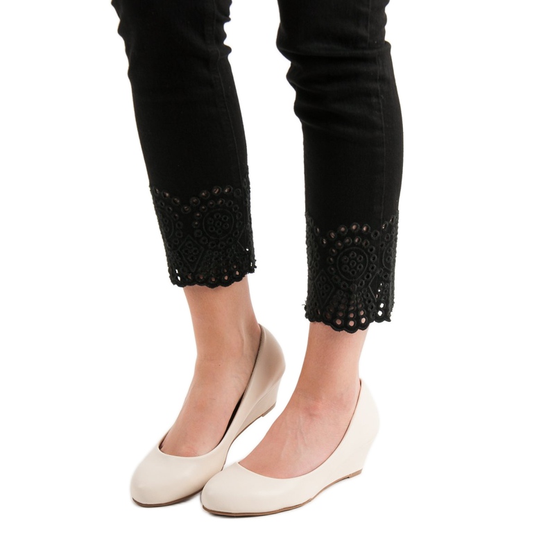 Small Swan Bombas de cunha castanho 2