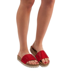 Seastar Chinelos vermelhos com zircões 1