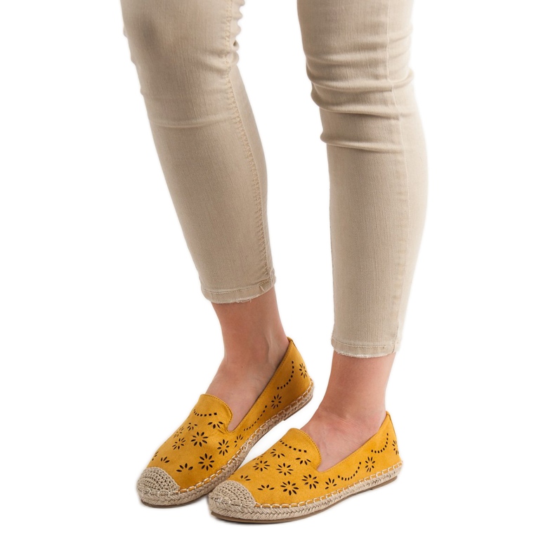 Primavera Senhores Openwork amarelo 2