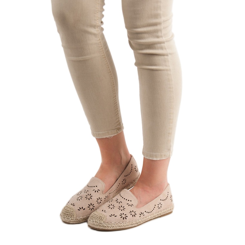 Primavera Senhores Openwork bege 1