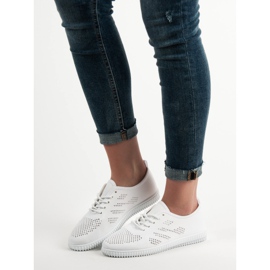 SHELOVET Calçado de renda têxtil branco 1