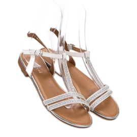 Small Swan Sandálias planas branco 1 Small Swan Sandálias planas branco 1