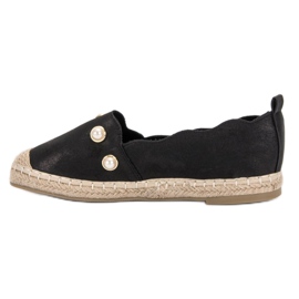 SHELOVET Alpercatas com pérolas preto 1