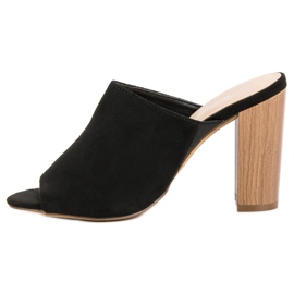 Kayla Sandálias de salto alto embutidas preto 1