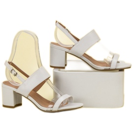 Ideal Shoes Sandálias femininas elegantes branco 6