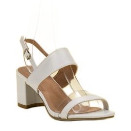 Ideal Shoes Sandálias femininas elegantes branco 3