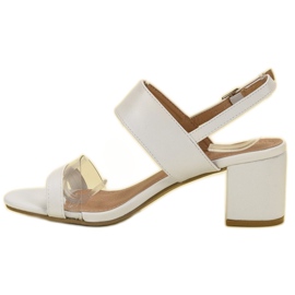 Ideal Shoes Sandálias femininas elegantes branco 4