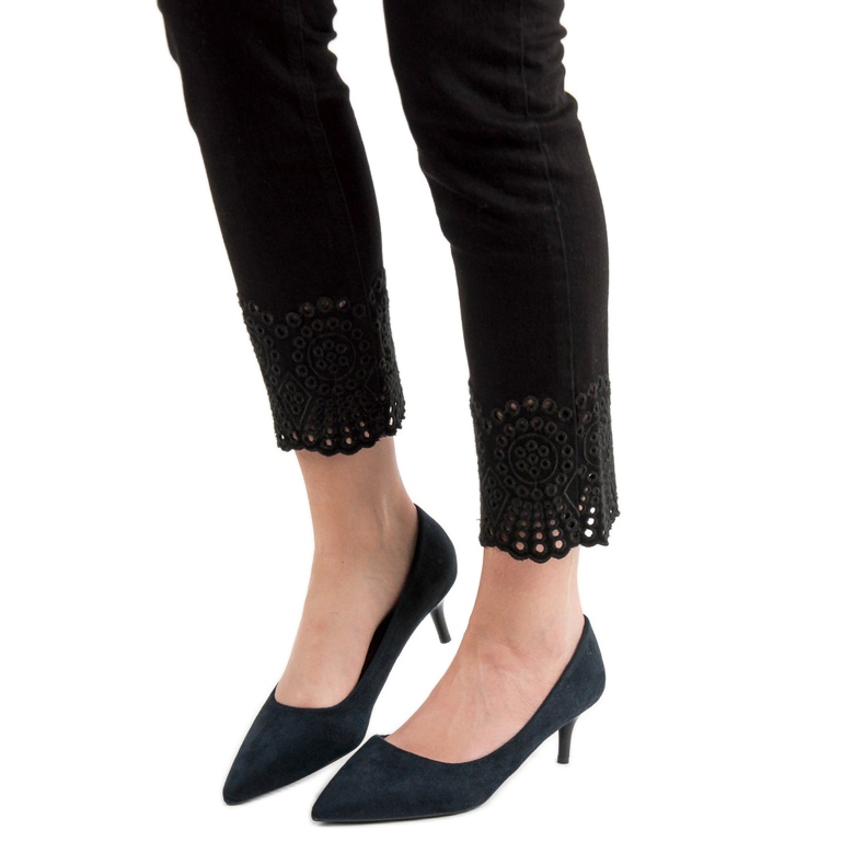 Nio Nio Bombas de camurça preta preto 1