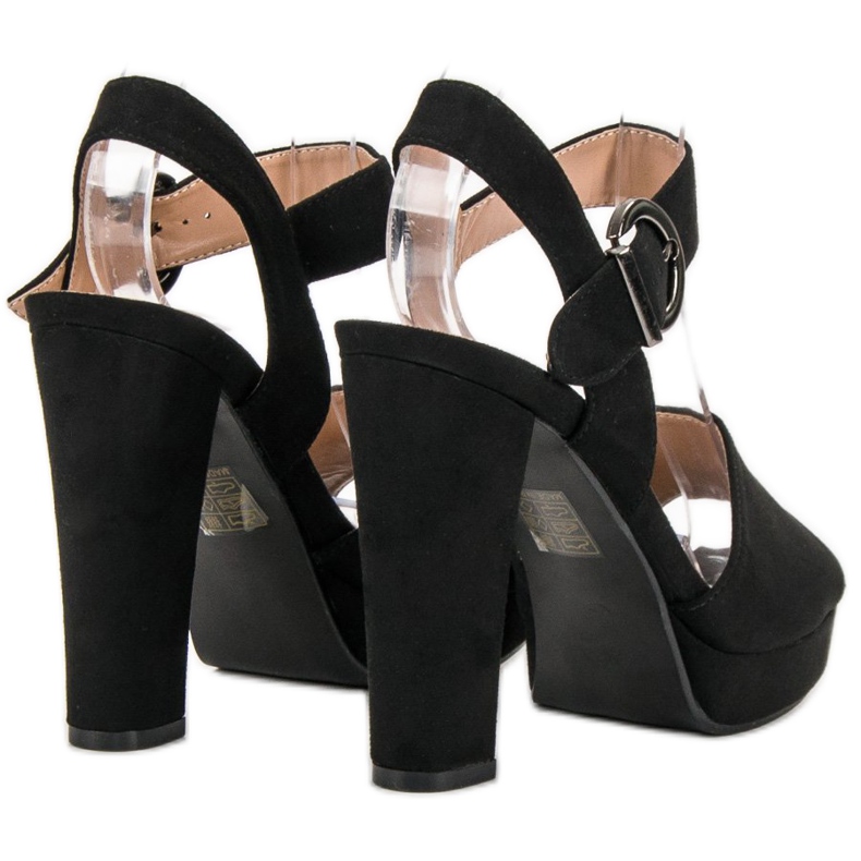 SHELOVET Sandálias Pretas na Plataforma preto 2