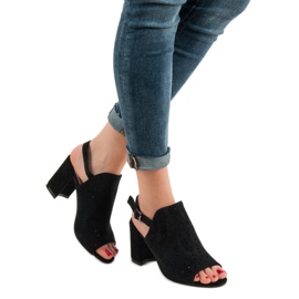 SHELOVET Sandálias Fechadas de Camurça preto 1