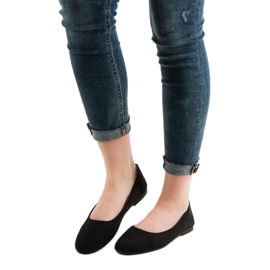 Evento Bailarinas de camurça negra preto 1