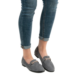 Balada Mocassins de camurça cinza 1