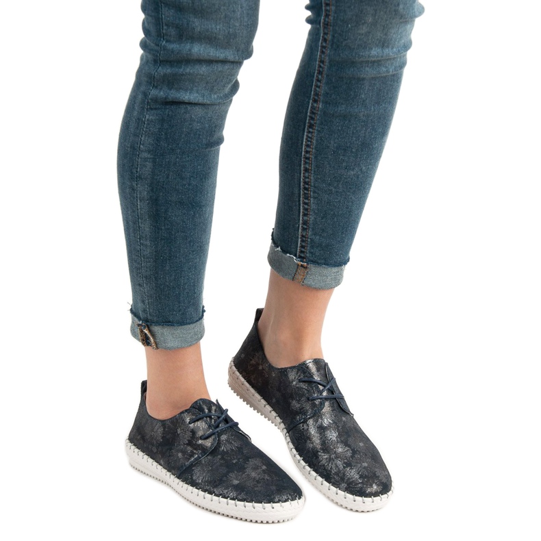 Filippo Botas de Couro Amarradas azul multicolorido 1