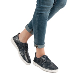 Filippo Botas de Couro Amarradas azul multicolorido 2