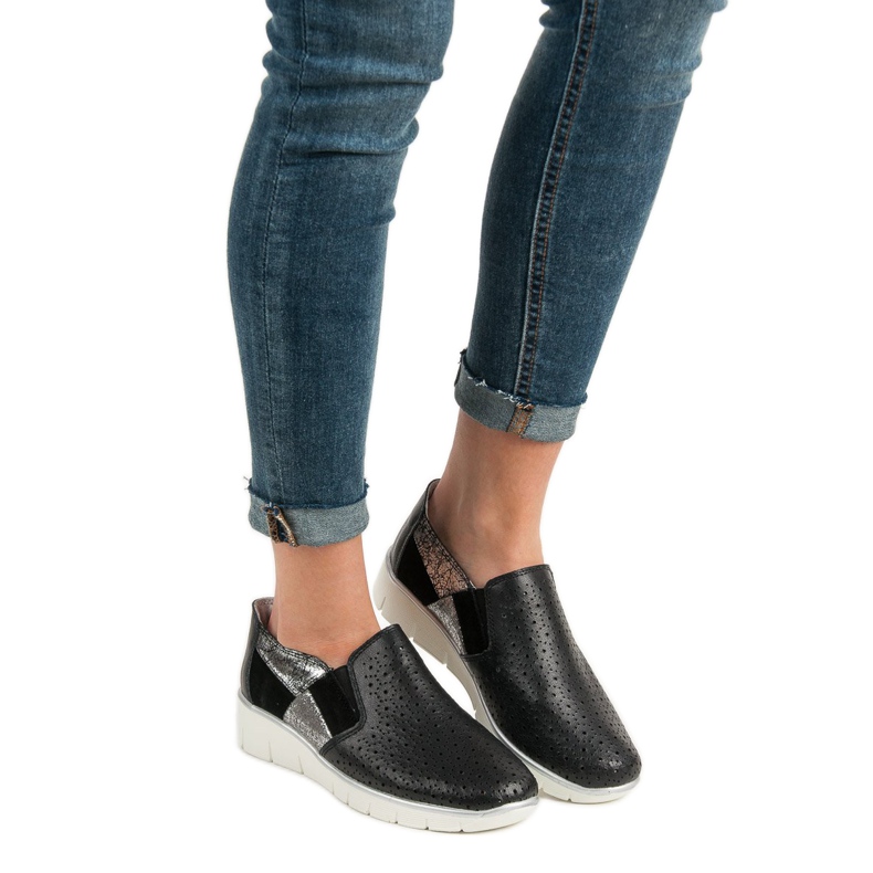 Filippo Sapatos Black Slip On preto 1