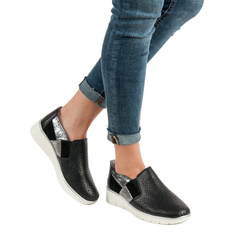 Filippo Sapatos Black Slip On preto 2