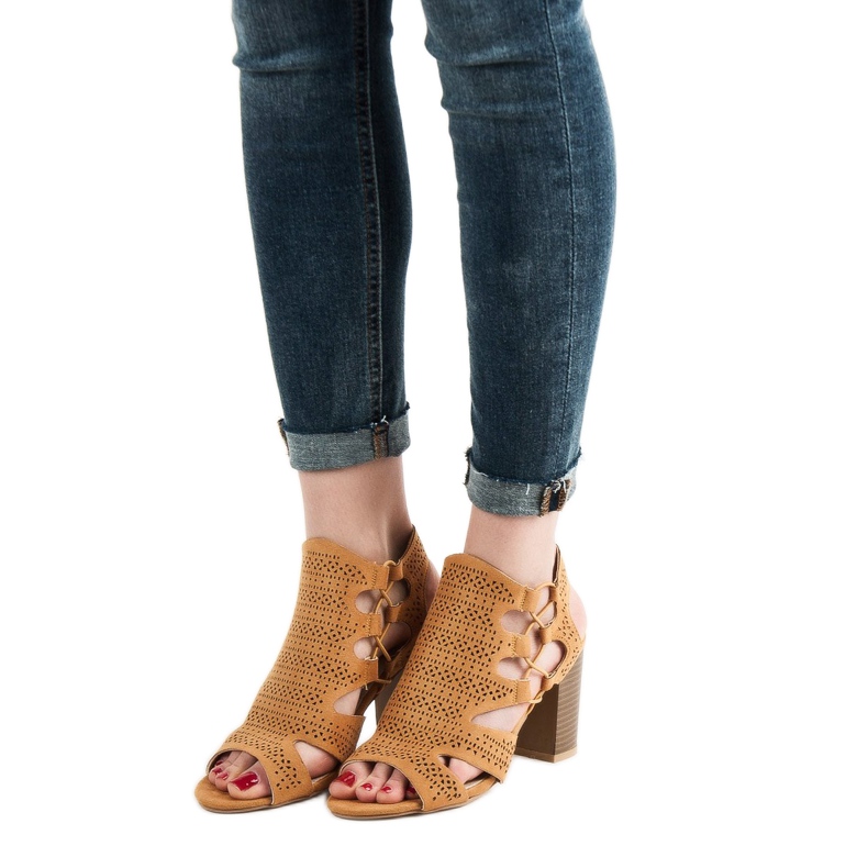 Goodin Sandálias de mostarda elegantes amarelo 2