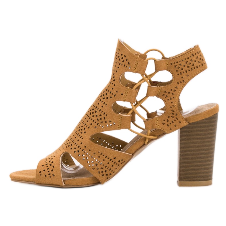 Goodin Sandálias de mostarda elegantes amarelo 1