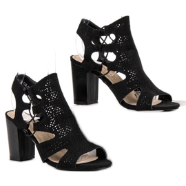 Goodin Sandálias pretas elegantes preto 2