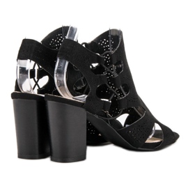 Goodin Sandálias pretas elegantes preto 1