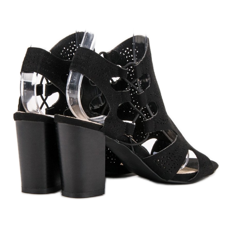 Goodin Sandálias pretas elegantes preto 1