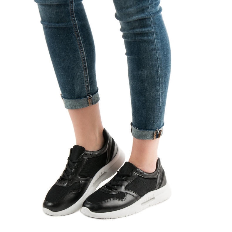 SHELOVET Calçados esportivos de amarrar preto 1