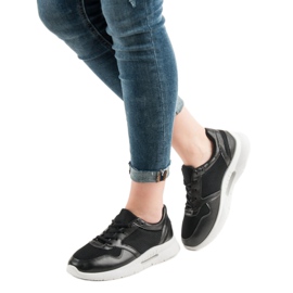 SHELOVET Calçados esportivos de amarrar preto 2