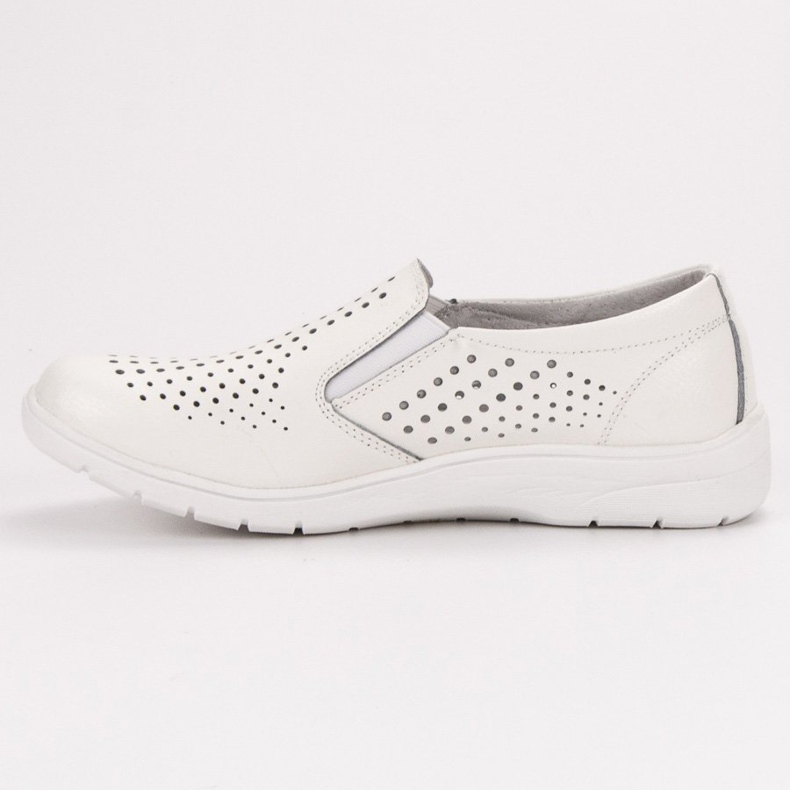 Kylie Sapatos de couro branco 2