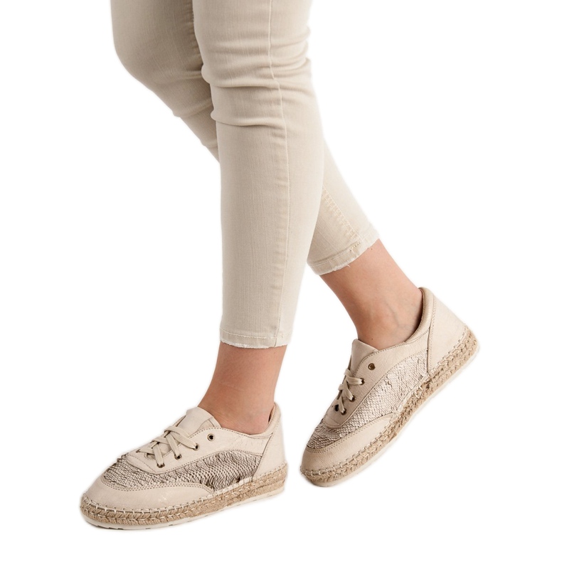 Sapatos com lantejoulas VICES marrom 2