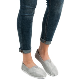 SHELOVET Tênis com glitter cinza 1