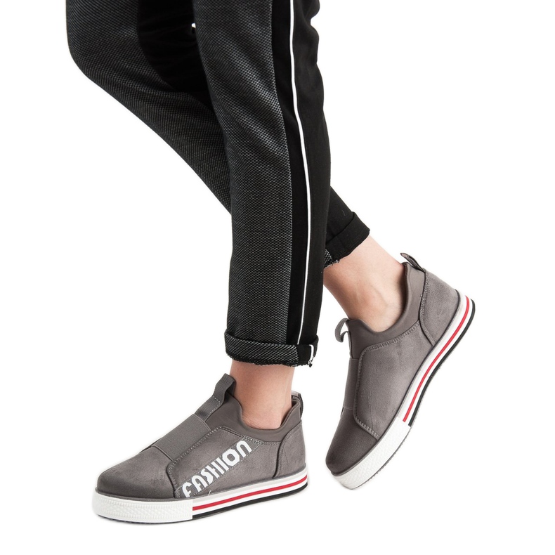 SHELOVET Calçados esportivos da moda cinza 2