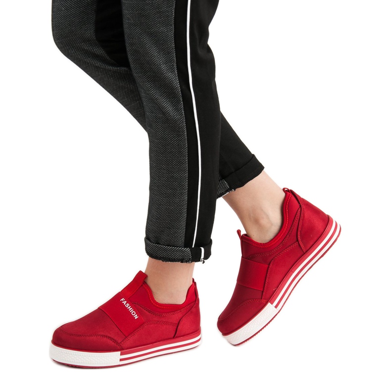 SHELOVET Tênis Slip-on vermelho 2