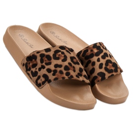 SHELOVET Chinelos esportivos de camurça marrom 2