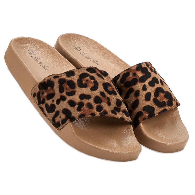 SHELOVET Chinelos esportivos de camurça marrom 2