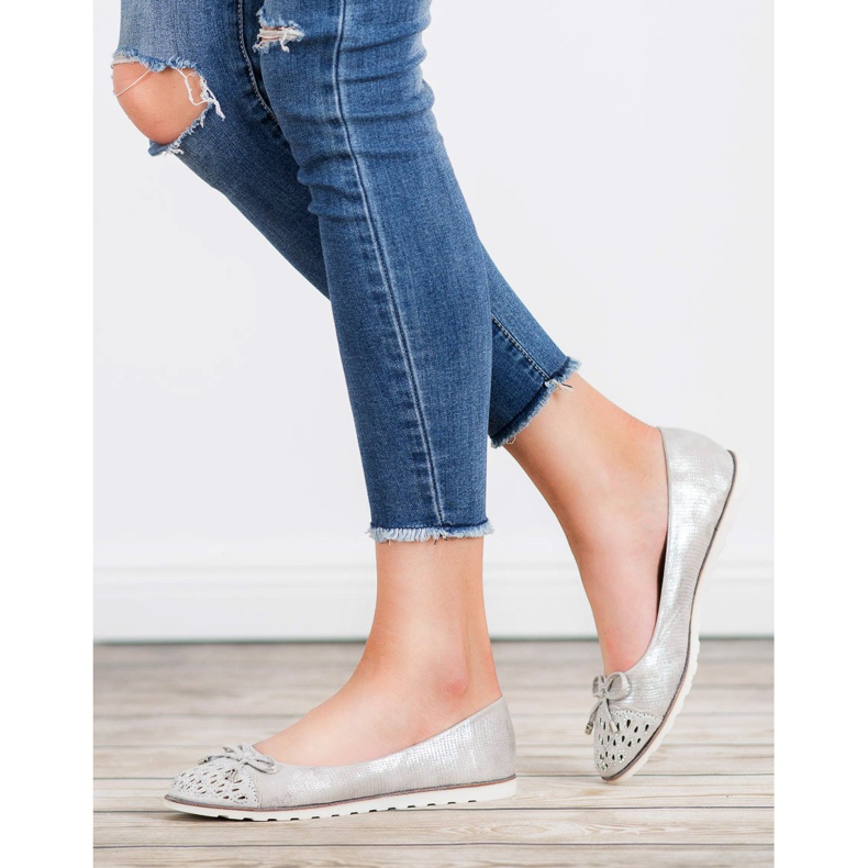 SHELOVET Bailarinas casuais cinza 1