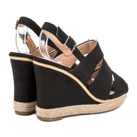 Primavera Sandálias Pretas preto 1