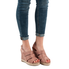 Primavera Pó Sandálias rosa 2