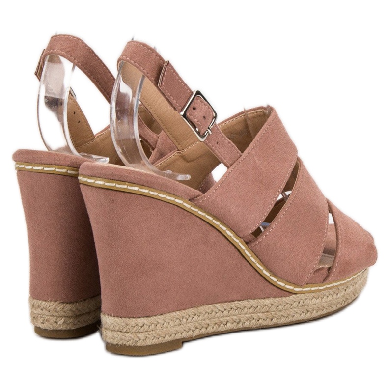 Primavera Pó Sandálias rosa 1