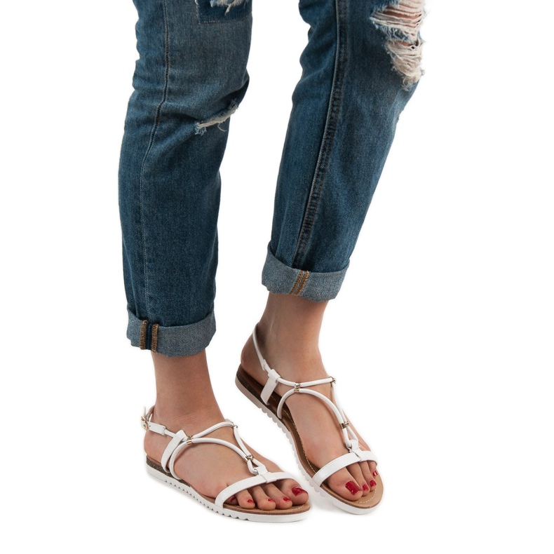 SHELOVET Sandálias brancas branco 1